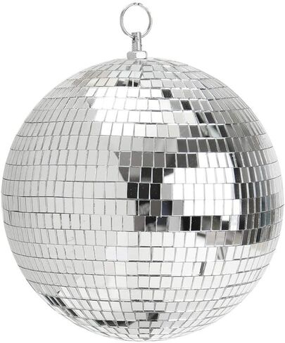 Mirror Disco Ball 6" Cool and Fun Silver Hanging Disco Ball Great for a Party DJ Dance and Music Festivals Stage Lighting Home School Xmas New Year Party Decoration in Kuwait