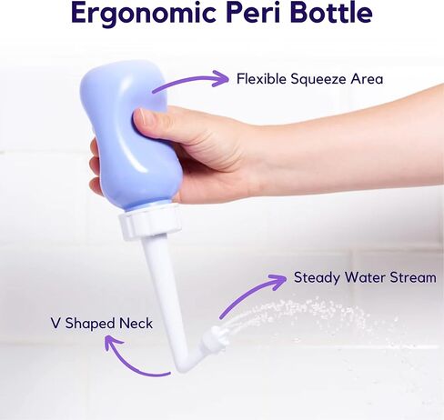 زجاجة بيري - زجاجة بيري سعة 300 مل للعناية بعد الولادة - غسالة الزجاجة رأسًا على عقب لاستعادة العجان - زجاجة الدوش المضغوطة للتهدئة السريعة والإغاثة - زجاجة بيديت بعد الولادة in Kuwait