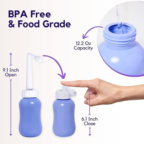 زجاجة بيري - زجاجة بيري سعة 300 مل للعناية بعد الولادة - غسالة الزجاجة رأسًا على عقب لاستعادة العجان - زجاجة الدوش المضغوطة للتهدئة السريعة والإغاثة - زجاجة بيديت بعد الولادة in Kuwait