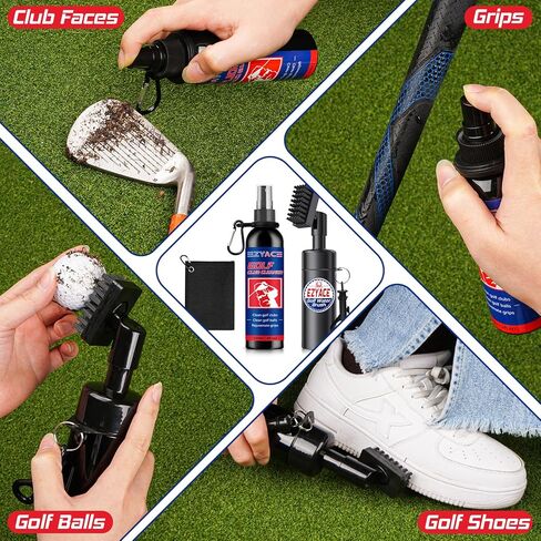 Golf Club Cleaner, Golf Club Cleaning Kit - Golf Club Brush & Golf Towel, Golf Brush Holds 5 Ounces of Water Anti Leak, Keep Your Club in, Golf Club Bag Accessories Golf Gifts for Men in Kuwait