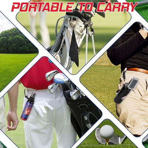 Golf Club Cleaner, Golf Club Cleaning Kit - Golf Club Brush & Golf Towel, Golf Brush Holds 5 Ounces of Water Anti Leak, Keep Your Club in, Golf Club Bag Accessories Golf Gifts for Men in Kuwait