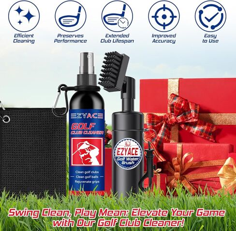 Golf Club Cleaner, Golf Club Cleaning Kit - Golf Club Brush & Golf Towel, Golf Brush Holds 5 Ounces of Water Anti Leak, Keep Your Club in, Golf Club Bag Accessories Golf Gifts for Men in Kuwait