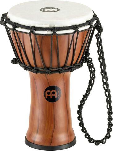 Meinl Percussion Junior Djembe Hand Drum Circle Instrument, Synthetic Shell and Head — NOT Made in China — Compact Size Rope Tuned, 2-Year Warranty (JRD-TA) in Saudi Arabia