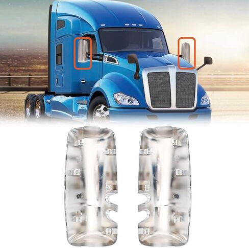 غطاء مرآة باب SEPEY لـ KENWORTH T680، مجموعة زوجية بطباعة مموهة مخصصة لاستبدال غطاء مرآة الباب لـ KENWORTH T680، زوج (يسار ويمين) in Kuwait