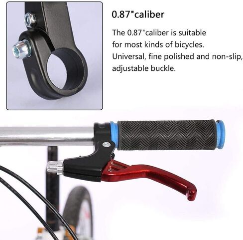 زوج واحد من أذرع فرامل الدراجة، مقبض عالمي من سبائك الألومنيوم للدراجات الجبلية، دراجة الأطفال، دراجة قابلة للطي، MTB BMX بقطر 2.2 سم (أحمر) in Kuwait