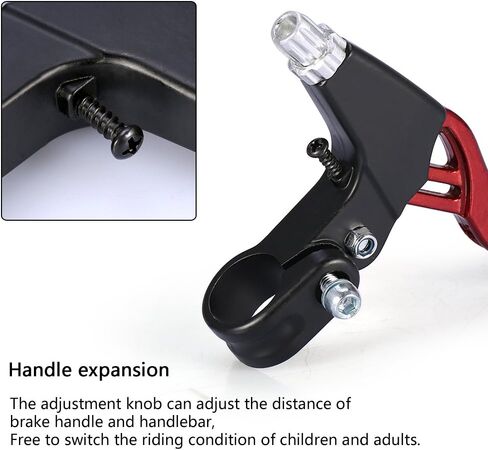 زوج واحد من أذرع فرامل الدراجة، مقبض عالمي من سبائك الألومنيوم للدراجات الجبلية، دراجة الأطفال، دراجة قابلة للطي، MTB BMX بقطر 2.2 سم (أحمر) in Kuwait