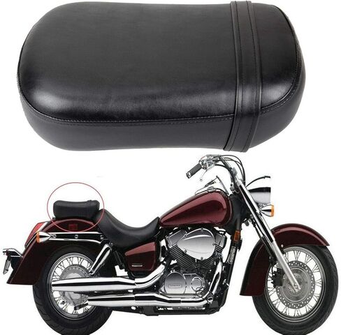 Black Synthetic Leather Motorcycle Pillion Passenger Rear Seat Compatible with 1998-2003 Honda Shadow ACE VT750 VT750C VT750CD in Saudi Arabia