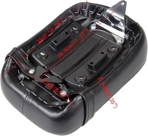 Black Synthetic Leather Motorcycle Pillion Passenger Rear Seat Compatible with 1998-2003 Honda Shadow ACE VT750 VT750C VT750CD in Saudi Arabia