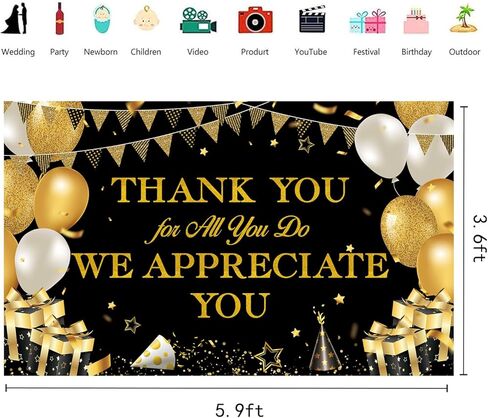 We Appreciate You Banner Thank You for All You Do Banner Employee Appreciation Decorations Teacher Doctor Nurse Retirement Appreciation Party Decorations in Kuwait