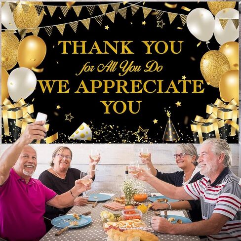 We Appreciate You Banner Thank You for All You Do Banner Employee Appreciation Decorations Teacher Doctor Nurse Retirement Appreciation Party Decorations in Kuwait