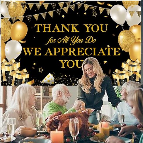 We Appreciate You Banner Thank You for All You Do Banner Employee Appreciation Decorations Teacher Doctor Nurse Retirement Appreciation Party Decorations in Kuwait