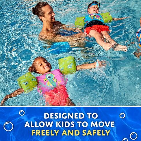 سترة نجاة للأطفال من Stearns Puddle Jumper، عوامات سباحة متغيرة الألوان للأطفال، سترة نجاة من النوع III معتمدة من USCG لحمام السباحة والشاطئ والبحيرة وركوب القوارب in Saudi Arabia
