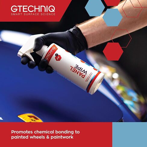 Gtechniq - مسح لوحة PW - قم بإزالة جميع بقايا الطلاء بسهولة من طلاء السيارة؛ إعداد الألواح لتطبيق الطلاءات الرابطة كيميائياً؛ أوراق مطهرة السطح (500 ملليلتر) in Kuwait