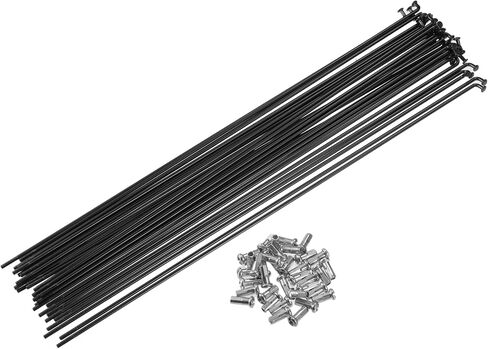 X AUTOHAUX 36pcs 13G J Bend Bicycle Galvanized Spokes Cycle Spokes with Brass Nipples Steel Spokes for Mountain Bike MTB in Saudi Arabia