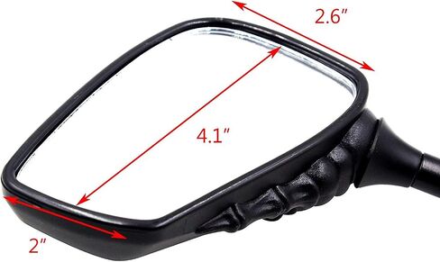 Pairs of Distinctive Skull Skeleton Hand 8mm 10mm Rearview Side Mirror for Motorcycle Scooter Moped Bike Standard Bike (Black) in Saudi Arabia