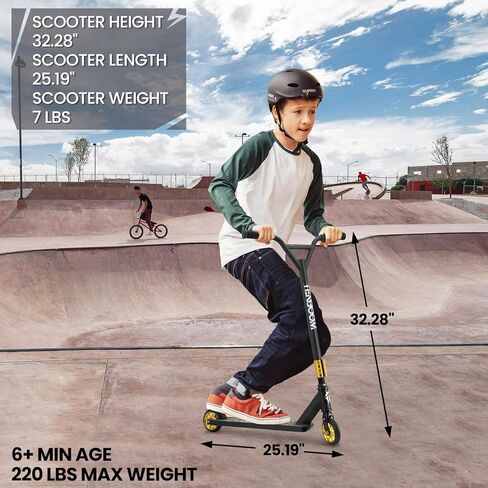 TENBOOM Stunt Scooter for Teens Adults and Kids 8 Years and Up for Boys and Girls Who Want to Play Stunt Action Cool Stunt Scooter Can Be Used for BMX Stunts in Kuwait