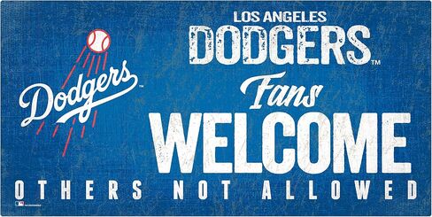 Fan Creations MLB Los Angeles Dodgers Unisex Los Angeles Dodgers Fans Welcome Sign, Team Color, 6 x 12 (M0847-Dodgers) in Saudi Arabia