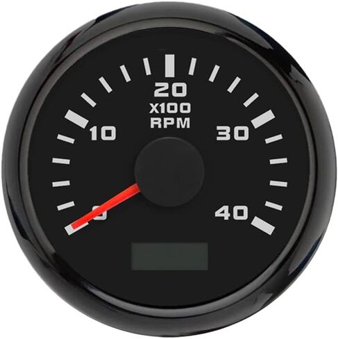 ELING 52 مللي متر محرك الديزل 4000 دورة في الدقيقة مقياس سرعة الدوران مع عداد ساعة 12 فولت 24 فولت مع إضاءة خلفية حمراء لشاحنة RV in Kuwait