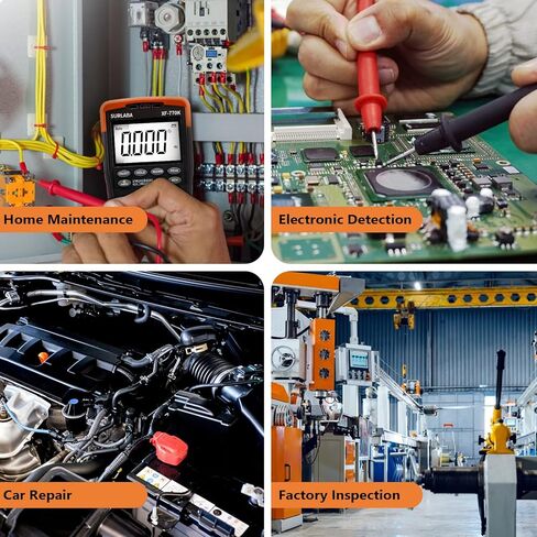 مجموعة المشبك الحثي الرقمي للسيارات والإشارة، جهاز متعدد ذكي لجهد التيار المتردد/التيار المستمر، التيار، زاوية السكن، عرض النبض، مقياس سرعة الدوران بالبنزين 600 ~ 12000 دورة في الدقيقة، مثالي للسيارة والاستخدام المنزلي in Kuwait