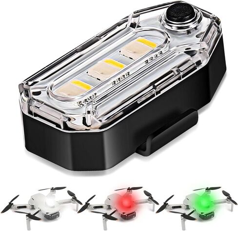 ضوء ستروب بدون طيار متوافق مع طائرات DJI بدون طيار، إضاءة مضادة للتصادمات FAA، 3 ألوان أضواء LED للرحلات الليلية in Kuwait