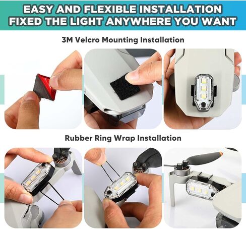 ضوء ستروب بدون طيار متوافق مع طائرات DJI بدون طيار، إضاءة مضادة للتصادمات FAA، 3 ألوان أضواء LED للرحلات الليلية in Kuwait