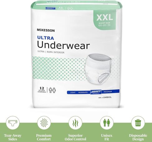 McKesson Ultra Underwear, Incontinence, Heavy Absorbency, XL, 56 Count in Kuwait