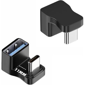 iPhone 16 Car Car Play USB C Connector,[MFi Certified] 180 Degree Angle USB-C Male to OTG Female Adapter Type C 40W PD Extender Adapter Compatible with iPhone 16 15 ROG Ally Steam Deck Laptop