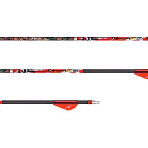 Carbon Express D-Stroyer MX Hunter 350 6PK Fletched Arrows, Red, Camo, One Size (51148)