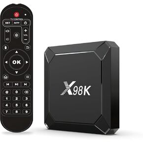 Android TV Box 13.0, X98K Android Box RK3528 with 4GB RAM 32GB ROM Bluetooth 5.0 and 3 USB Ports WiFi 6 8K Resolution HD Support 2.4GHz/5GHz WiFi 6 Android 13 Box for Smart TV 2024