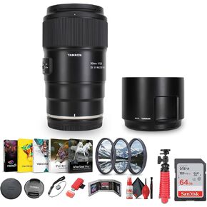 Tamron 90mm f/2.8 Di III VXD Macro Lens for (Nikon Z) (AFF072Z700) + Sling Backpack + Photography Software + 64GB Memory Card + Lens Filter Kit + Flexible Tripod + Cleaning Kit + Lens Pouch + More
