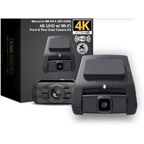 Momento M8 MAX 3-Ch 4K UHD w/Dual 5.0GHz Wi-Fi + GPS Front & Rear Dash Camera Kit (MD-8400) Includes 64GB MicroSD Card