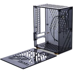 Pc Case, High Compatibility Excellent Heat Dissipation Computer Case Gaming Pc Case with Transparent Acrylic Side Panel for and Scratch (Black)