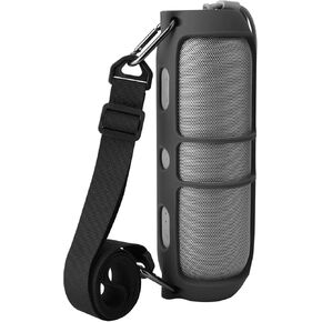 TXEsign Silicone Cover Case for Beats Pill (2024 Release) Portable Speaker, Travel Carrying Case Replacement Silicone Speaker Cover with Shoulder Strap (Case Only) (Black)
