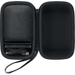 co2CREA for Sony LinkBuds Wireless Portable Bluetooth Speaker Hard Protective Case, Portable Travel Case Replacement (Black Case)