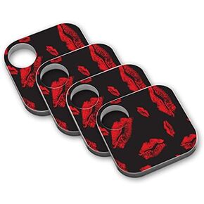 MightySkins Protective Vinyl Skin Decal (4 Pack) Compatible with Tile Key Finder Phone Finder wrap Cover Sticker Skins Kiss Me