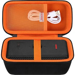 BOVKE Carrying Case Compatible with Marshall Emberton III/Emberton II Portable Bluetooth Speaker, Emberton III Wireless Speaker Storage Holder Carrier with Space for Charging Cables, Black+Black