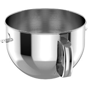 Stainless Steel Bowl for KitchenAid, Fits 6Q Bowl-Lift Stand Mixer for Kitchen Aid Bowl, Stainless Steel Kitchenaid Attachments, 6QT Stainless Steel Bowl with Handle