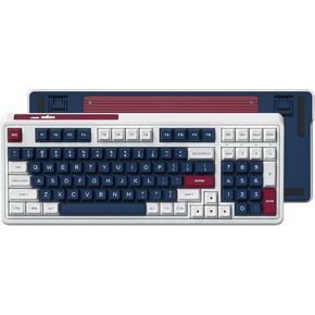 CMK98 Wireless Mechanical Keyboard with Number Pad,Tri-Mode Hot Swappable 99 Key Custom Gaming Keyboard, Linear Switches Gasket Creamy Keyboard RGB for Win/MAC (Blue)