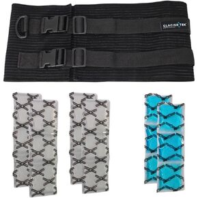 Cooling Belt, 2 Hours of Personal Cooling, 59 Degrees, Cold Belt, 4 Cool Packs, + 2 Booster Packs, Recharge in 60 Minutes
