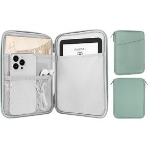 MoKo 6-7" eReader Sleeve Bag for 7" ereader Colorsoft Signature Edition, All-New 6" ereader 11th Gen 2022/10th Gen 2019/8th Gen 2016, 6.8" ereader Paperwhite 11th/10th Gen 2021/2018, Bodhi Green