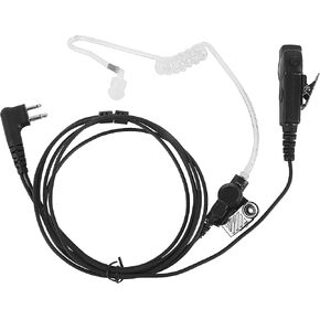 Pdflie Dual PTT CLS 1110 1410 BPR40 Acoustic Headset 2 Pin M1 Earpiece Ear Piece with Mic for Motorola Mag One CLS1110 CLS1410 DLR1060 DTR700 DT550 RDM2070D CP200 CP200D cp100d rmu2040 rmu2080d