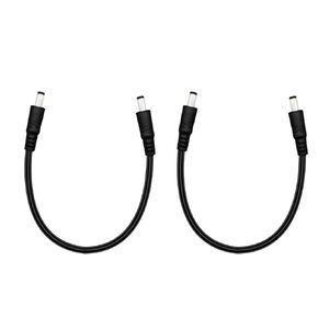 1ft-2pcs DC5.5x2.5mm 12V Power Cord 18AWG Male to Male Extension Cable 5525 Connector