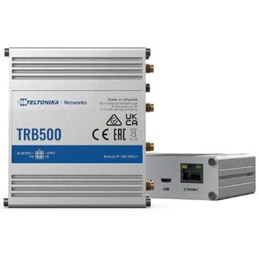 Teltonika TRB500000000 Model TRB500 Industrial 5G Gateway; Speeds of up to 1 Gbps; Auto APN; 2x Inputs/Outputs; For use in Europe, Middle East, Africa, Oceania, Brazil; Not for use in USA