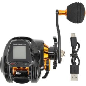 Digital Fishing Baitcasting Reel - 6.3:1 Gear Ratio, Aluminum Alloy Large Display Fishing Reel with Accurate Line Counter, Magnetic Brake, 10kg Braking Force