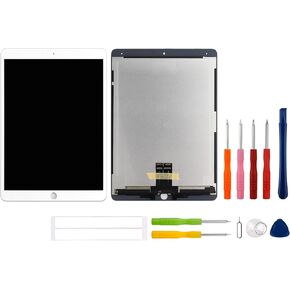 New LCD Display Compatible with iPad Pro 10.5" 2017 A1701, A1709 Touch Screen Digitizer Assembly Replacement with Upgraded Repair Tools Kit-White