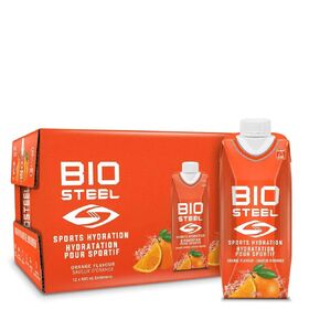 Biosteel Orange Sports Drink 12 -Pack 16.7 أوقية - مشروب استرداد فوري للترطيب مع الإلكتروليتات الإلكترونية والمواد المغذية الحيوية من أجل الأداء الأمثل