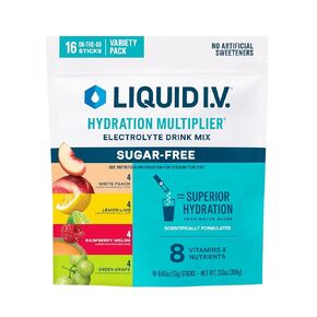 Liquid I.V.® HADTINGER MUNTINGLISE -MELON - MELON التوت ، الليمون الليمون ، الخوخ الأبيض ، العنب الأخضر | electrolete مسحوق مشروب مزيج | 1 حزمة (16 حصص)