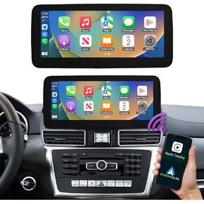 NINETOM 12.3 inch Touchscreen Wireless CarPlay Android Auto Multimedia Car Radio Receiver for Mercedes Benz ML GL W166 X166 with NTG4.5/4.7 System (2012-2015)