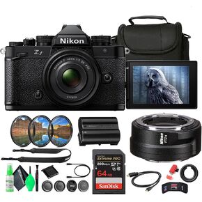 Nikon Z fc DX-Format Mirrorless Camera with NIKKOR Z 28mm f/2.8 (SE) Lens (1673B) + Nikon FTZ II Mount Adapter + 64GB Memory Card + Camera Bag + Cleaning Kit + HDMI/Micro Cable + More