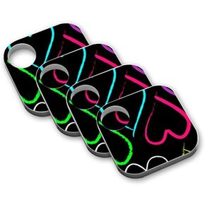 MightySkins Protective Vinyl Skin Decal (4 Pack) Compatible with Tile Key Finder Phone Finder wrap Cover Sticker Skins Hearts